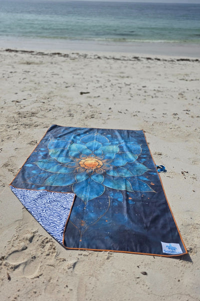 strandlaken reishanddoek compact lotus zandvrij repreve microvezel