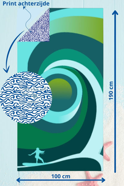 XL BOMB reishanddoek strandlaken stranddoek zandvrij repreve