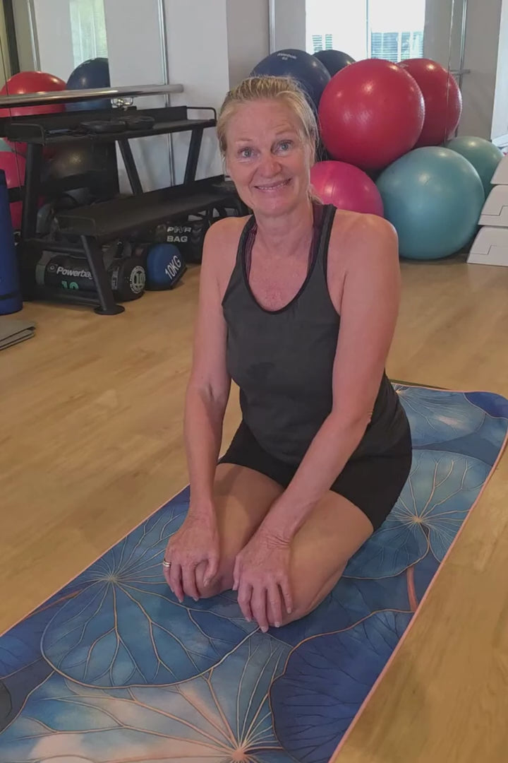 Yoga Antislip Handdoek LOTUS - 183 x 68  cm