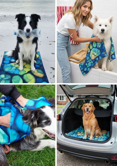 Hondenhanddoek - duurzaam van gerecycled plastic - 100 x 50 cm