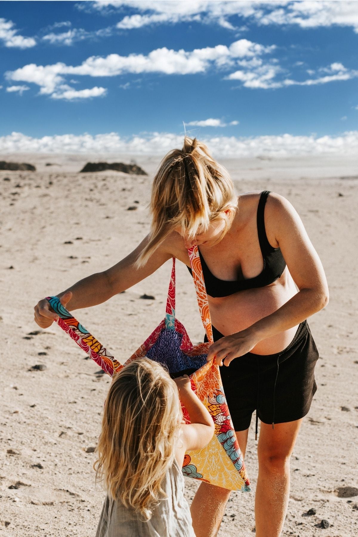 familie compact zandvrij strandtas