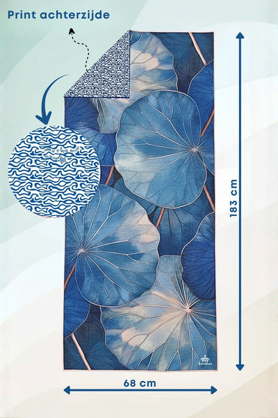 antislip yoga handdoek Lily van SooBluu. vochtabsorberend en fluweelzacht 