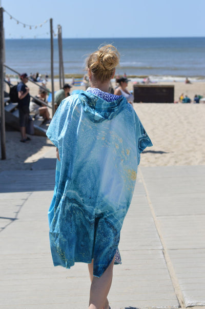 Quick-Drying and Lightweight 'OCEAN' Surf Poncho or Beach Poncho - rPET