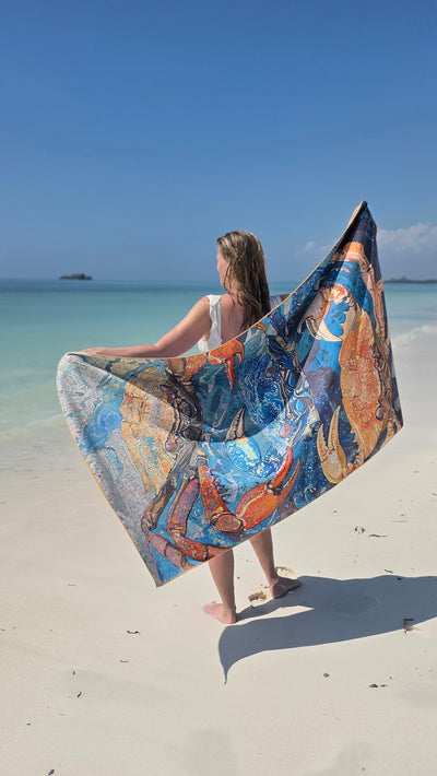 soobluu reishanddoek xl strandlaken crab 3