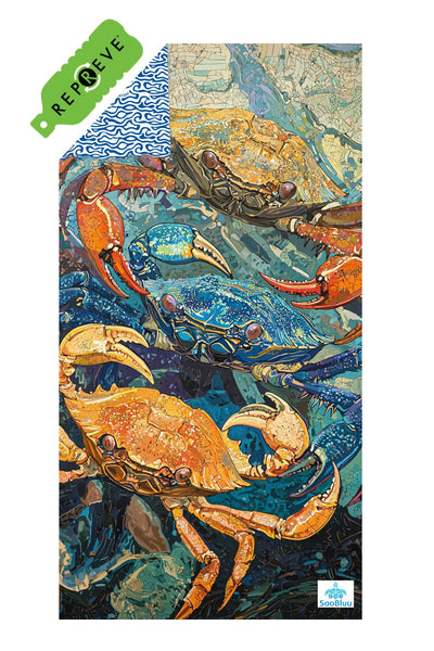 soobluu reishanddoek xl strandlaken crab