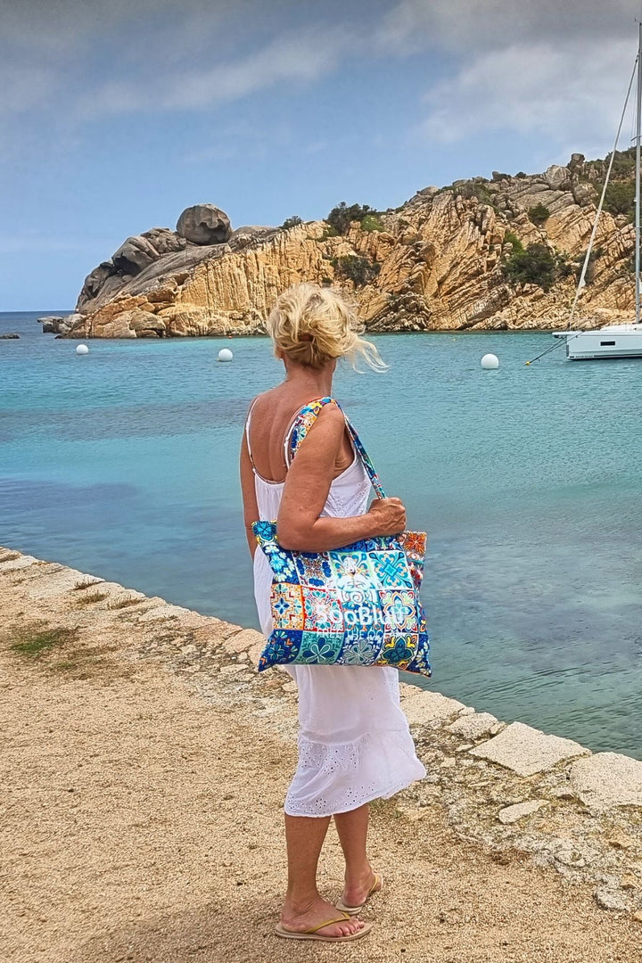 Strandtas, Badtas, Waterdichte strandtas, Groot met rits, Zwembadtas