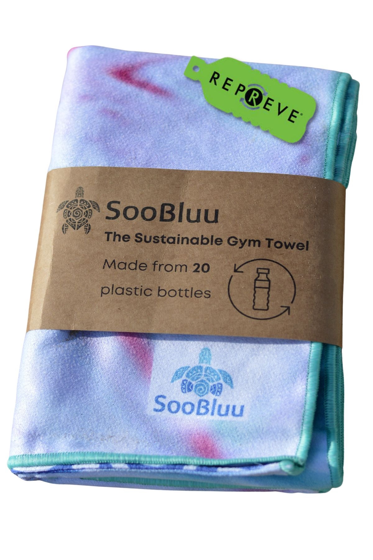 Fitness towel with zipper for mobile - 150 X 50 - made of recycled plastic